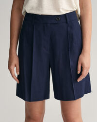Stretch Leinen Shorts
