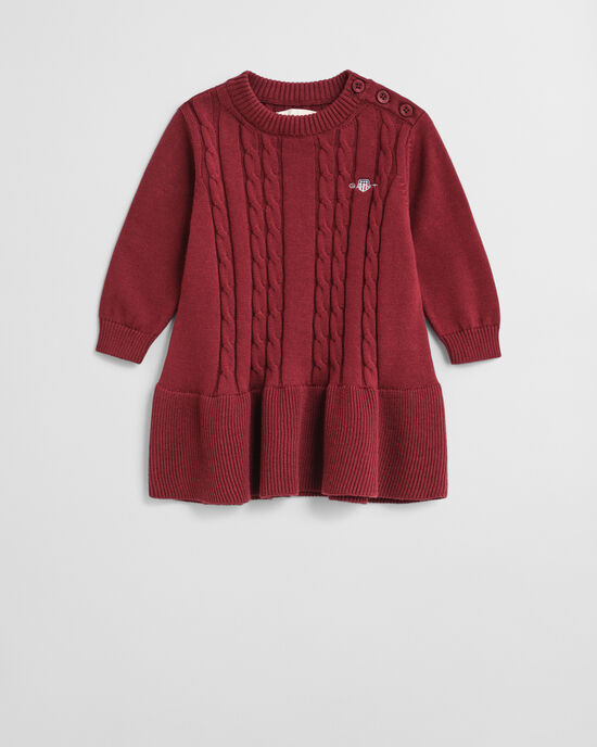 Baby Girls Zopfstrick Kleid aus Baumwolle