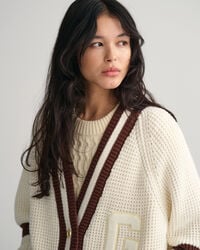 Oversized GANT Varsity Strickjacke