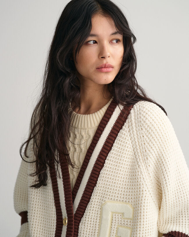 Oversized GANT Varsity Strickjacke