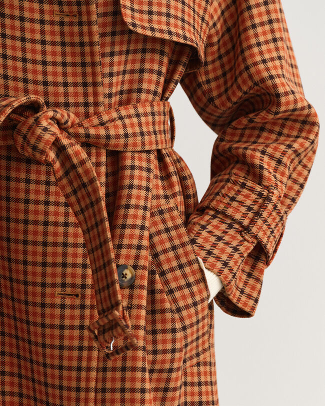 Karierter Trenchcoat