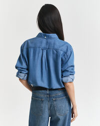 Relaxed Fit Indigo Bluse