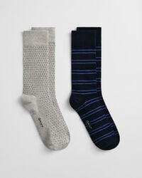 2er-Pack Socken Streifen & Minipunkte in Geschenkbox