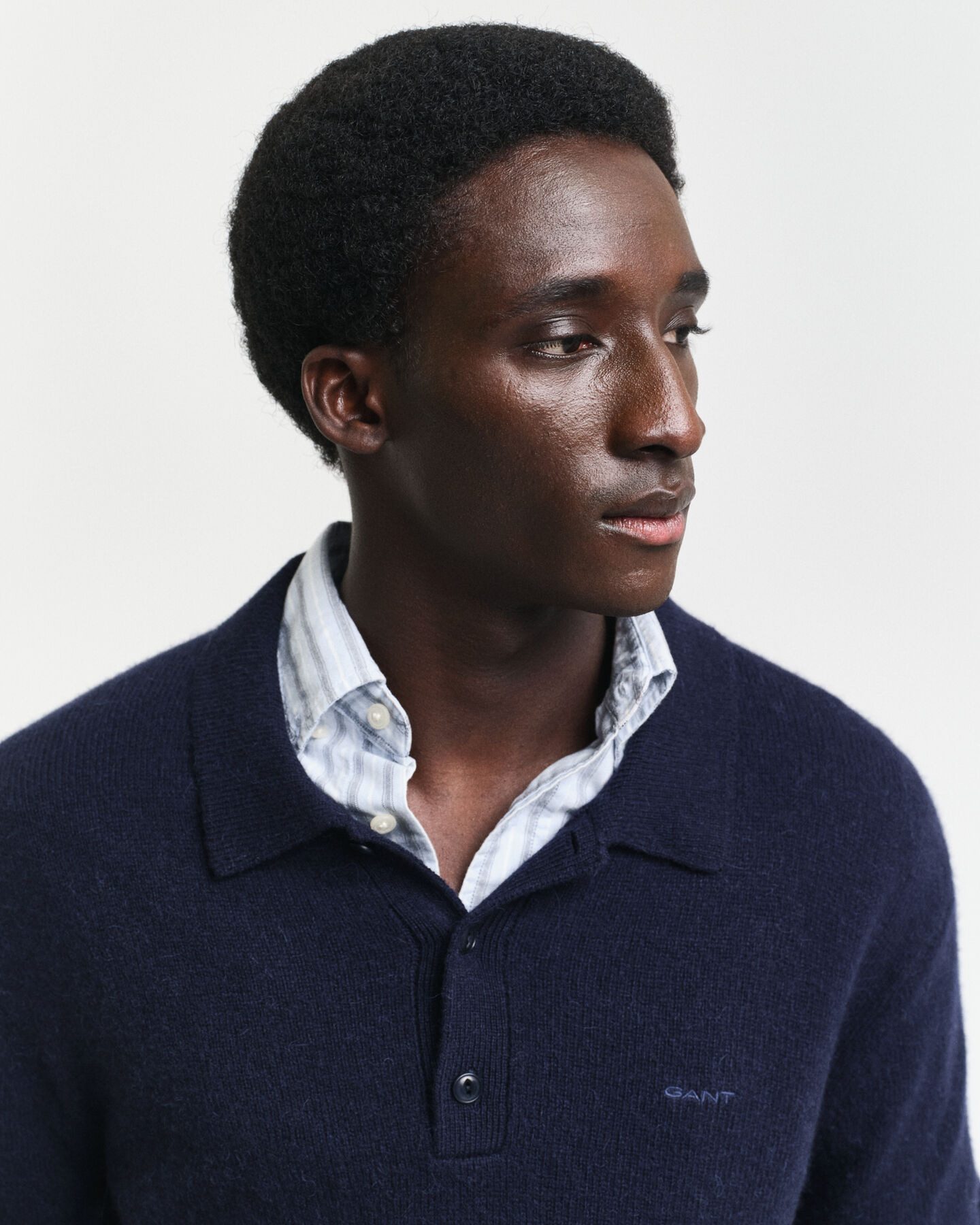 Polopullover aus Wollgemisch