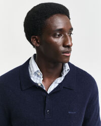 Polopullover aus Wollgemisch