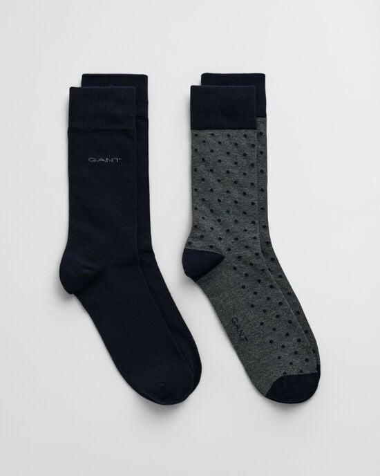2er-Pack Socken Einfarbig & Getupft