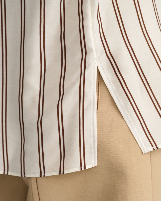 Gestreifte V-Neck Bluse