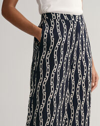 Chain Print Hose mit weitem Bein