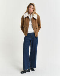 Zopfstrick-Troyer aus Stretch-Baumwolle