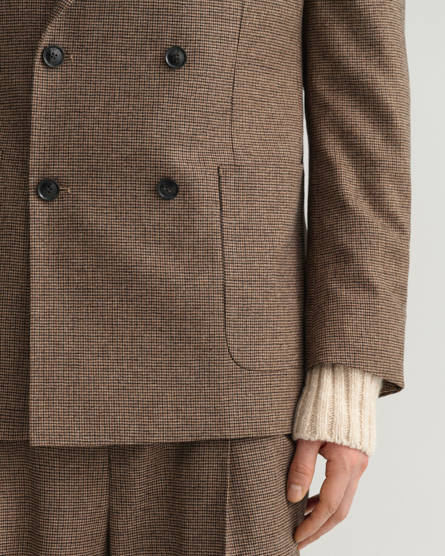 Anzugsakko mit Hahnentrittmuster