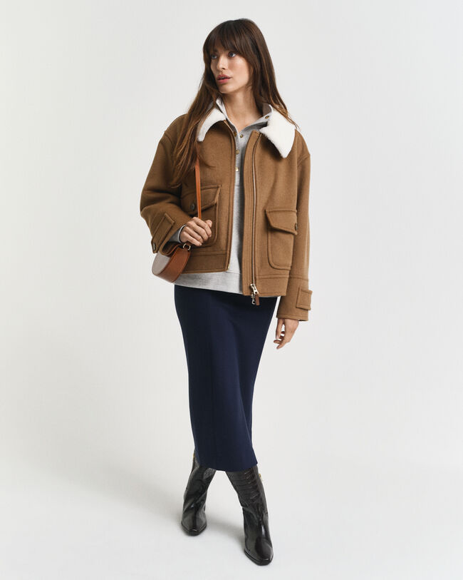 G-Badge Sweatshirt mit halblanger Knopfleiste