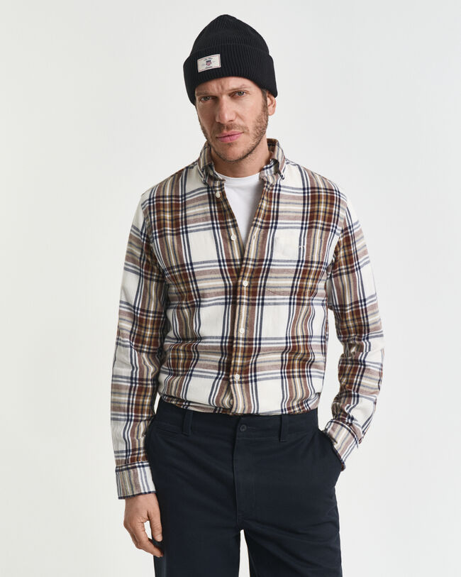 Regular Fit Windblown Flannel Karohemd