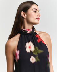 Neckholder-Kleid mit Blumen-Print
