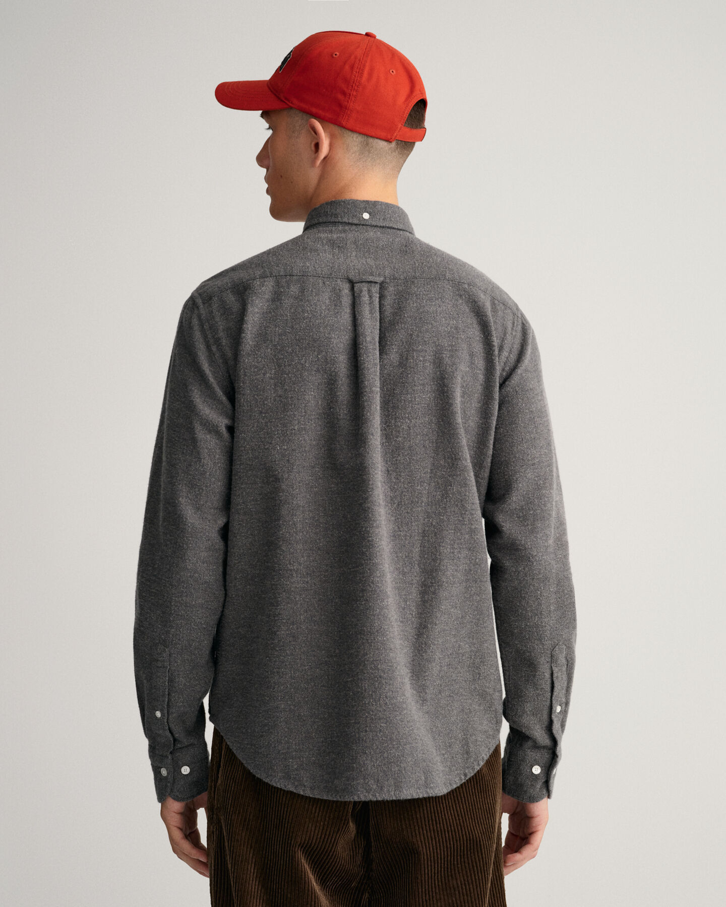 Regular Fit Hemd mit Fischgrätmuster