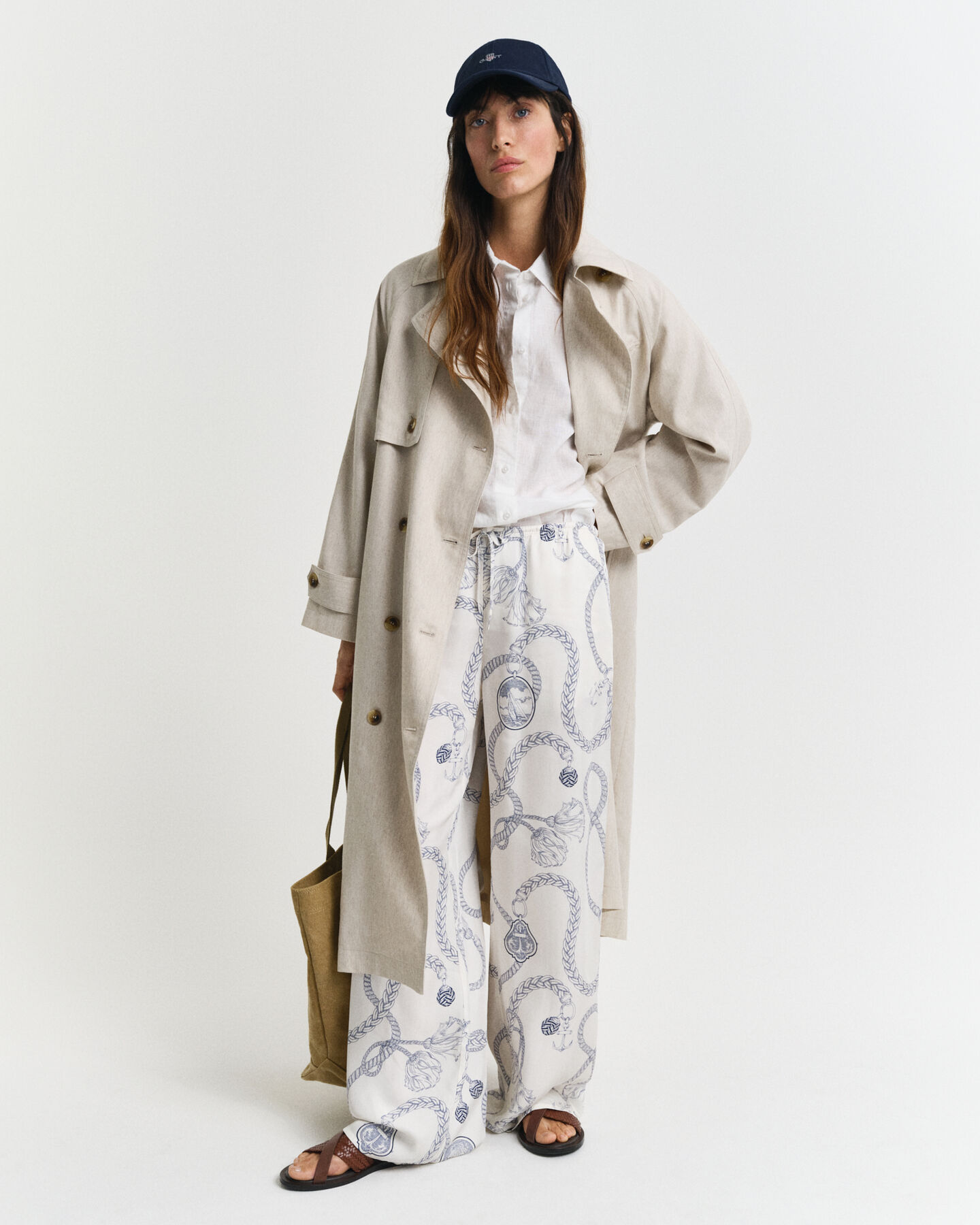 Relaxed Fit Sailing Print Hose mit Kordelzug