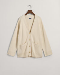 Relaxed Fit V-Neck Strickjacke