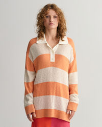 Strick Rugger mit Streifen