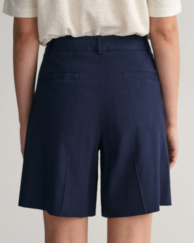 Stretch Leinen Shorts