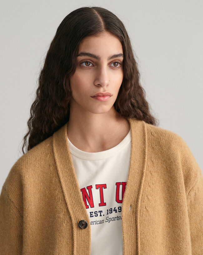 Weiche Wollstrickjacke