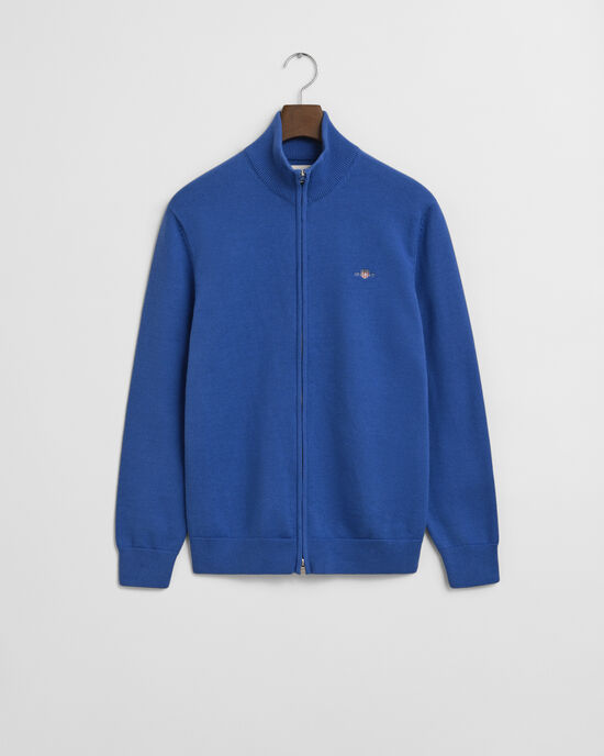 Casual Cotton Strickjacke mit Reißverschluss