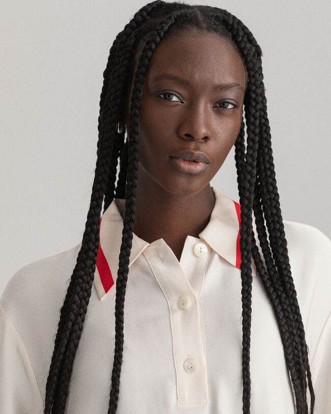 Detail Kleid mit Streifen