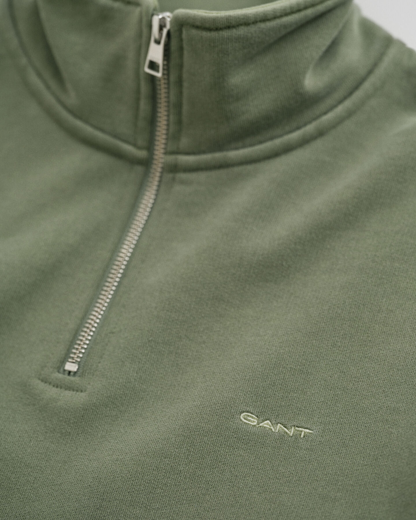 Sunfaded Sweatshirt mit Rei&szlig;verschlusskragen