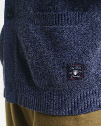 Mouliné Strickjacke aus Wollmix