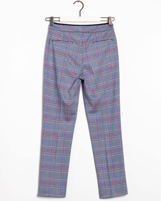 Jersey Zigarettenhose mit Karomuster