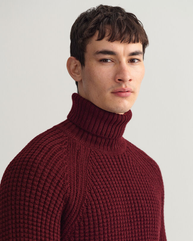 Textured Rollkragenpullover