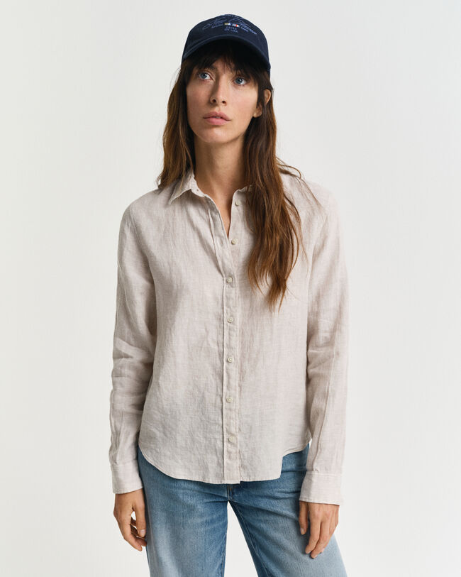 Regular Fit Leinenbluse