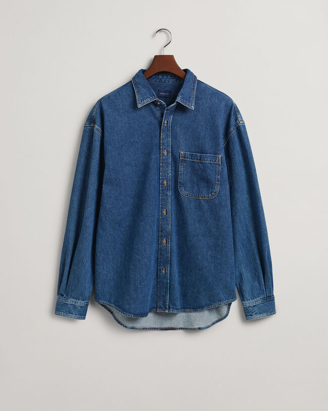 Oversized Denim Twill-Hemd