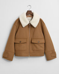 Flight Jacke aus Wollgemisch