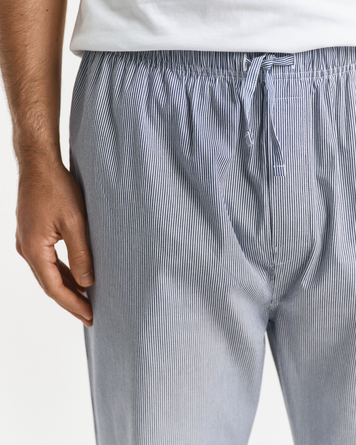 Gestreifte Pyjamahose aus Popeline