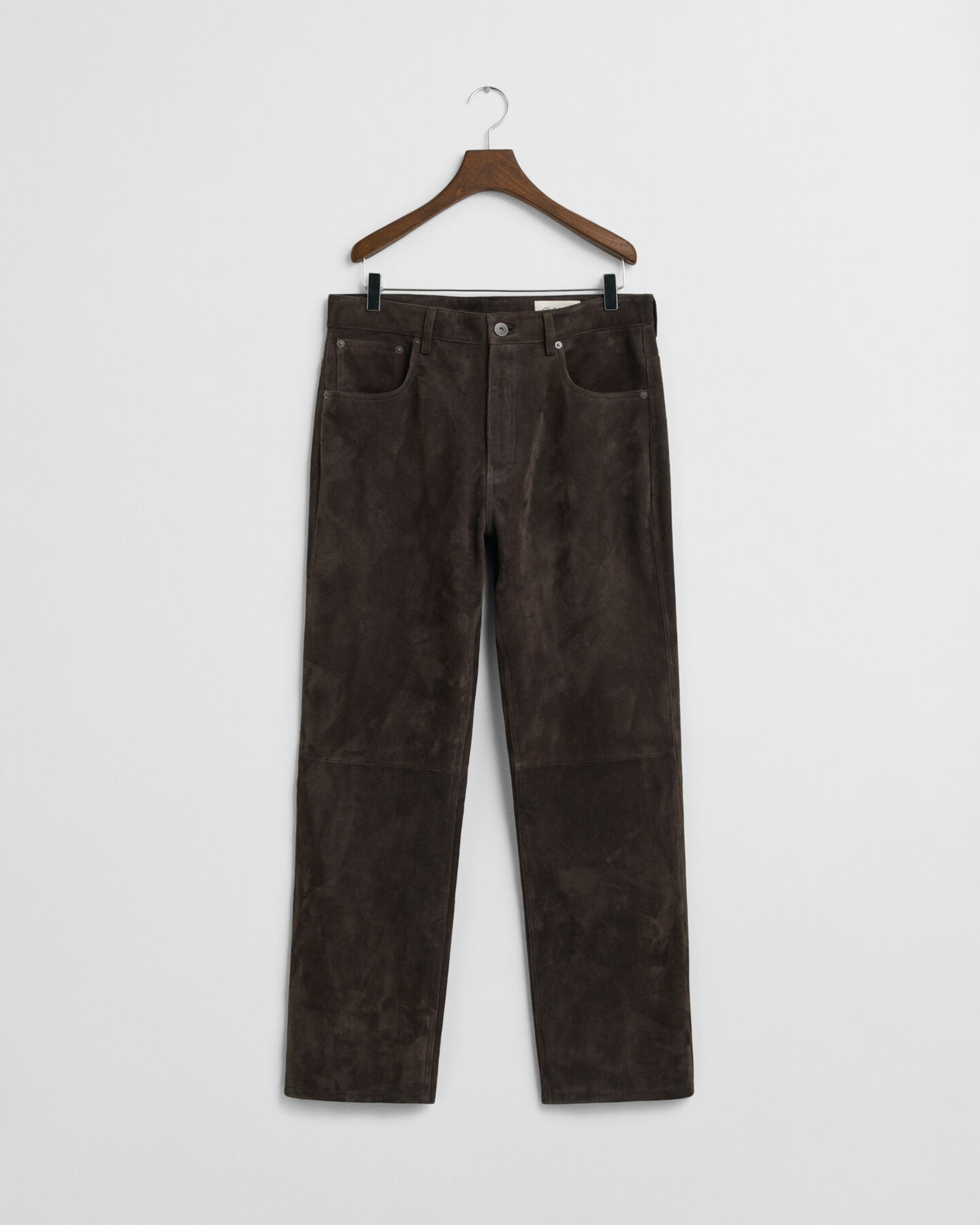 Straight Fit Jeans aus Veloursleder
