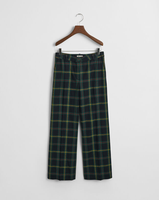 Karierte Anzughose mit geradem Bein