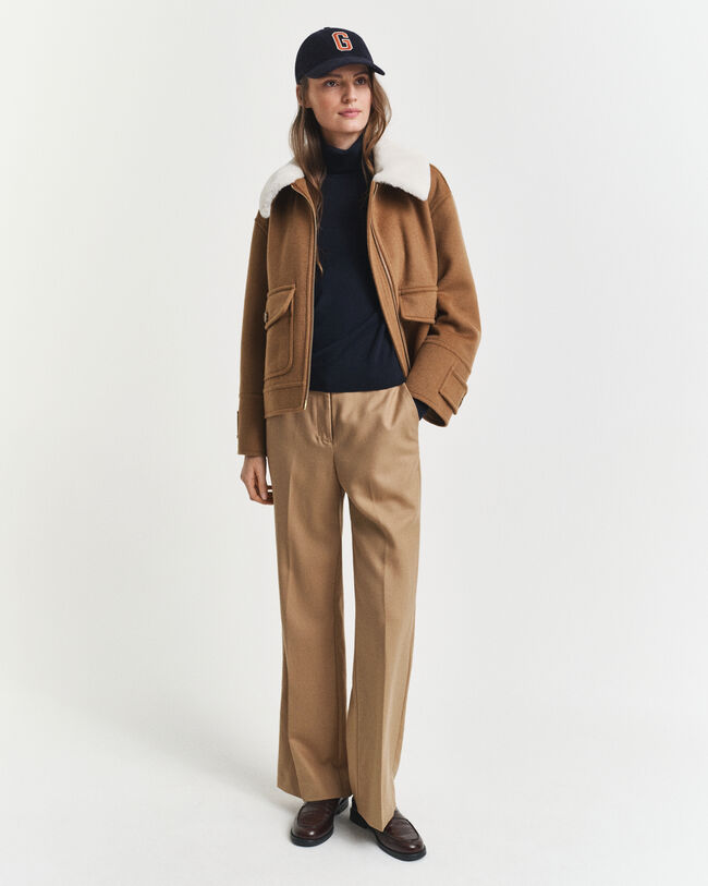 Rollkragenpullover aus extrafeiner Merinowolle