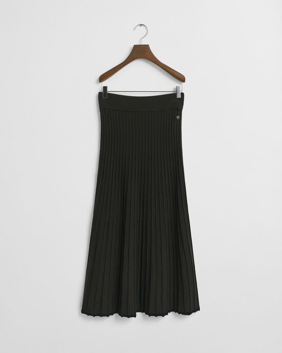 Gerippter Strickrock in Kontrastfarben