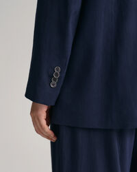 Regular Fit Stretch Leinen Blazer