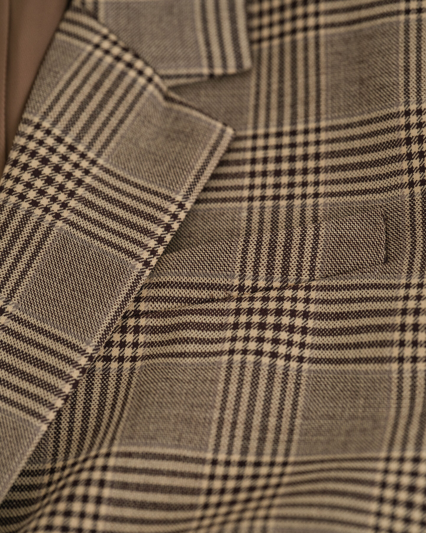 Regular Fit Blazer aus Wollmix mit Karomuster