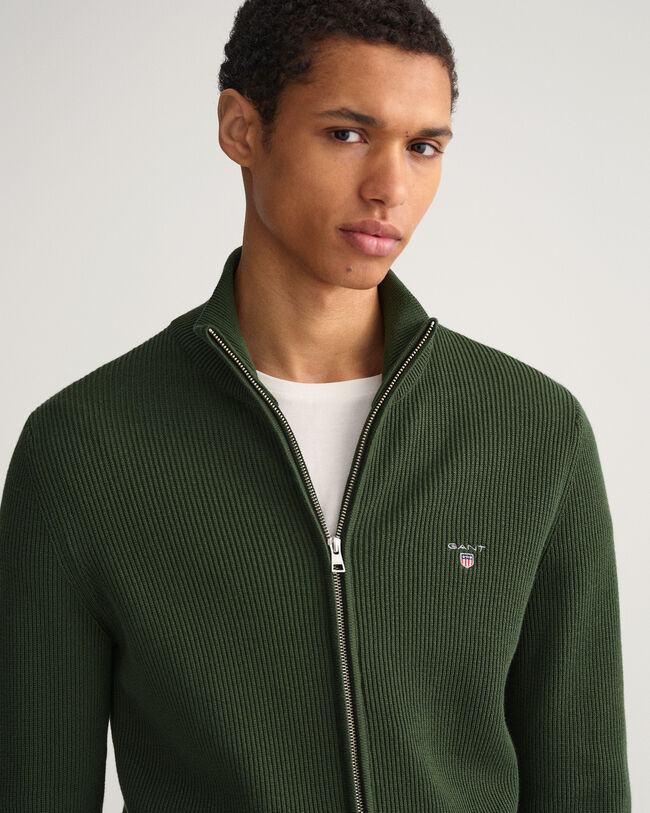 Strickjacke mit gerippter Struktur