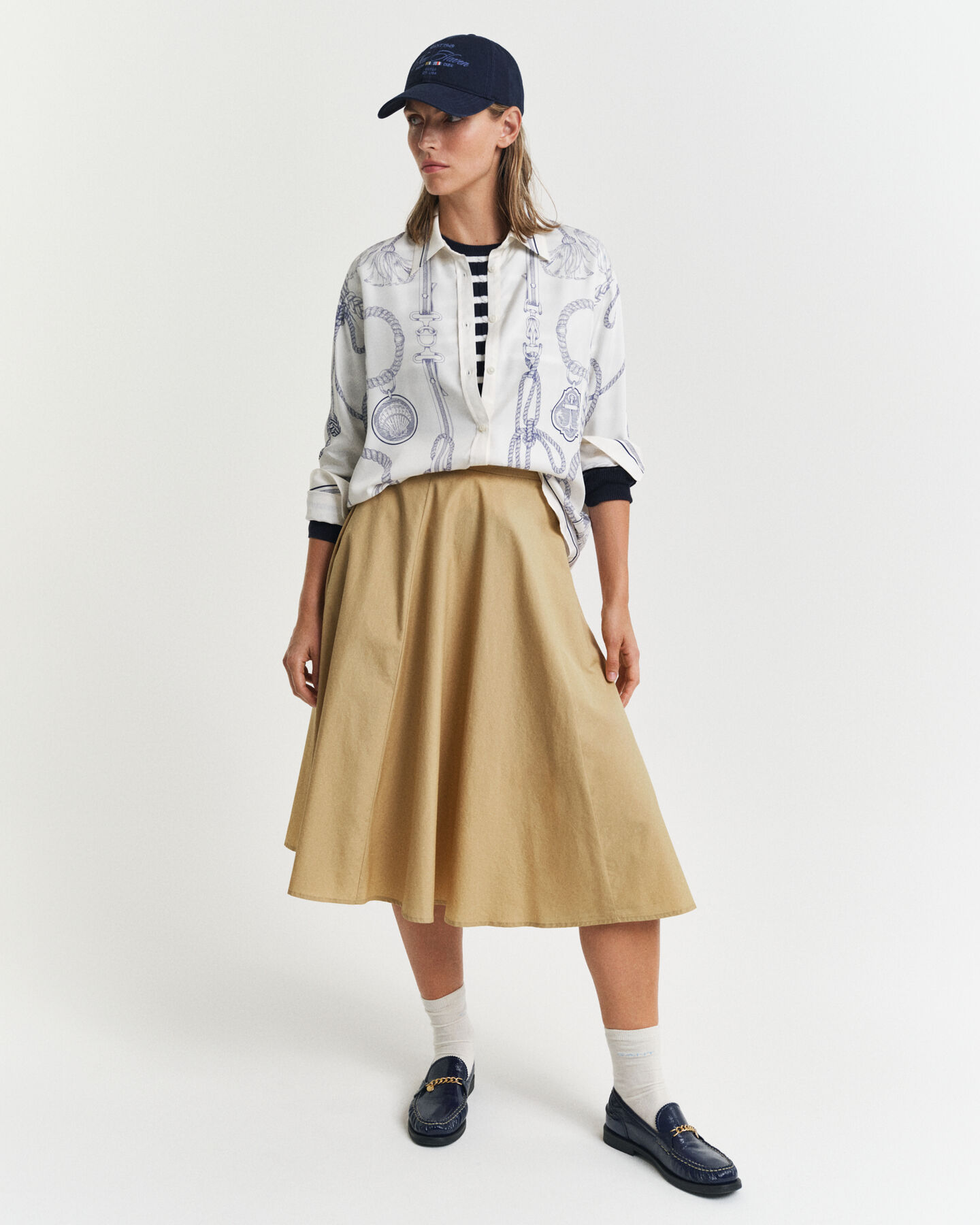 Relaxed Fit Sailing Print Bluse