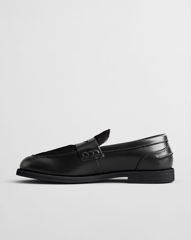 Gracelyn Leder Loafer mit Fell