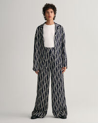 Chain Print Hose mit weitem Bein