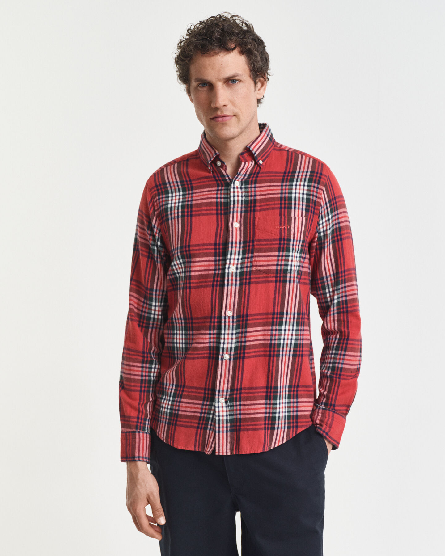 Regular Fit Windblown Flannel Karohemd