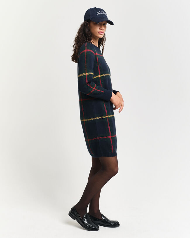 Kariertes Rundhalskleid