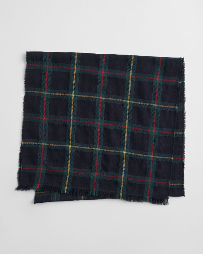 Karierter Foulard Schal aus Merinowolle