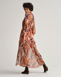 Paisley Flounce Maxikleid