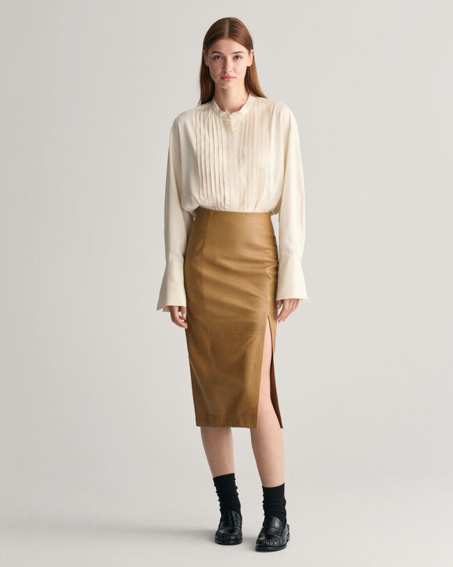 Bleistiftrock aus Leder