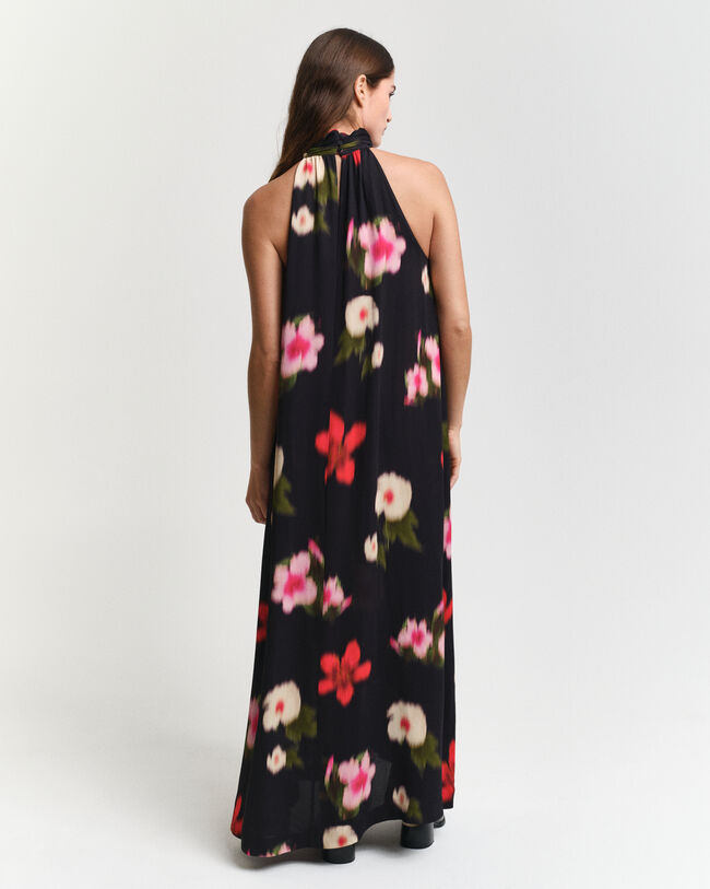 Neckholder-Kleid mit Blumen-Print