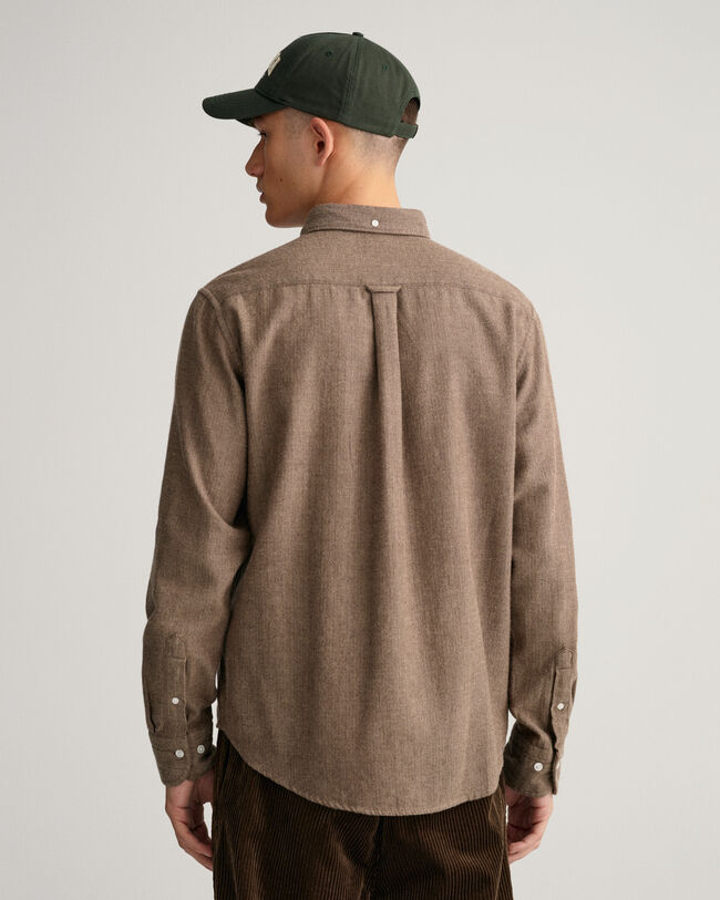 Regular Fit Hemd mit Fischgrätmuster